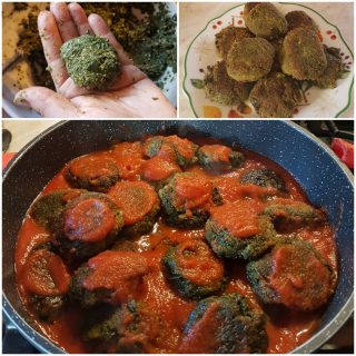 polpette di uova e bietole al sugo